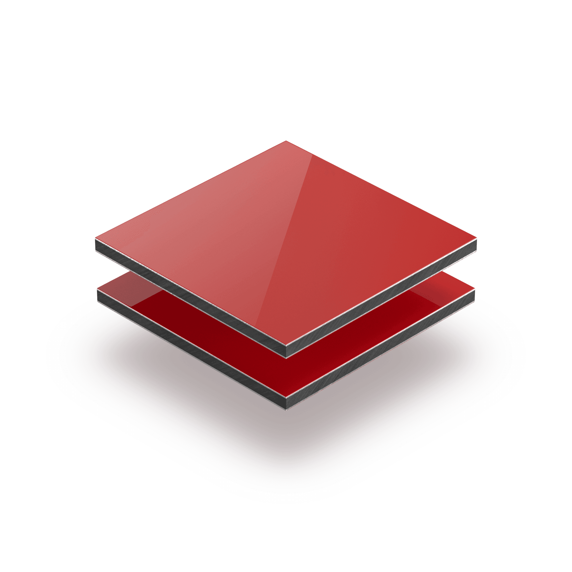 Plaque alupanel rouge