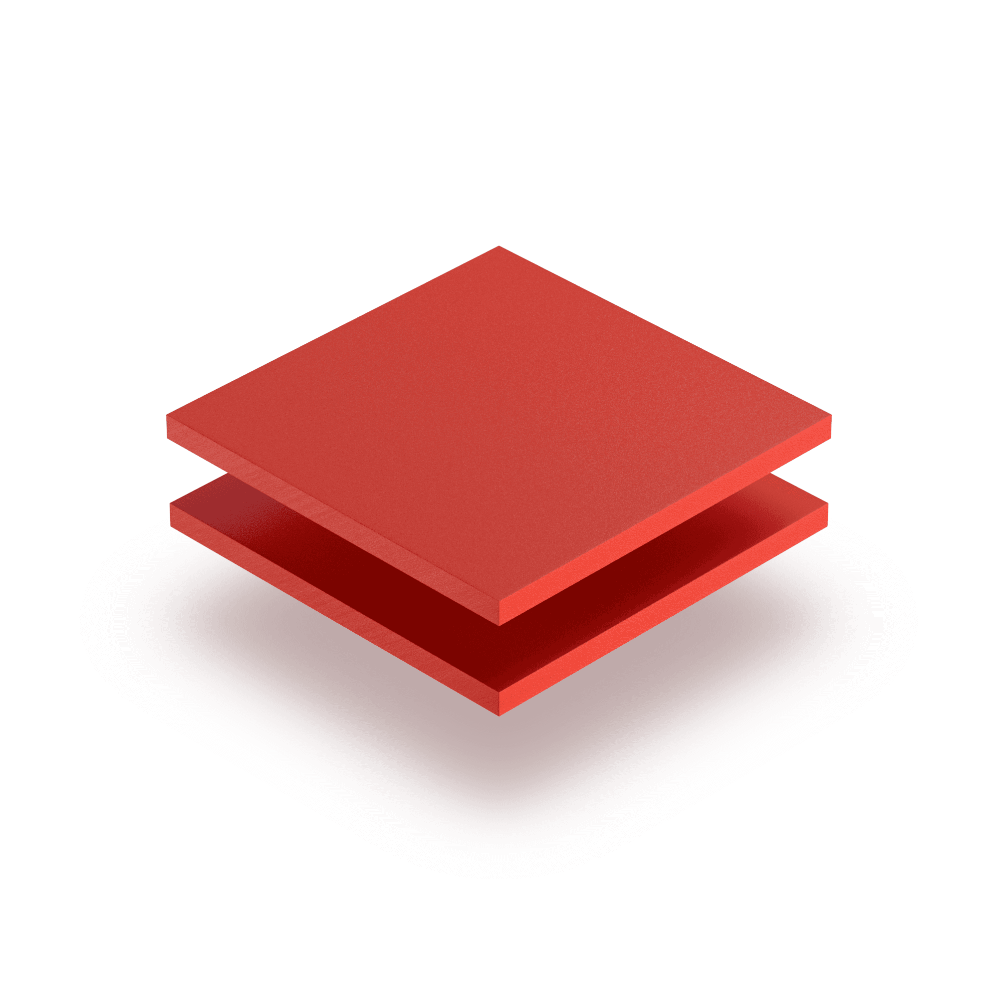 Plaque PVC mousse rouge