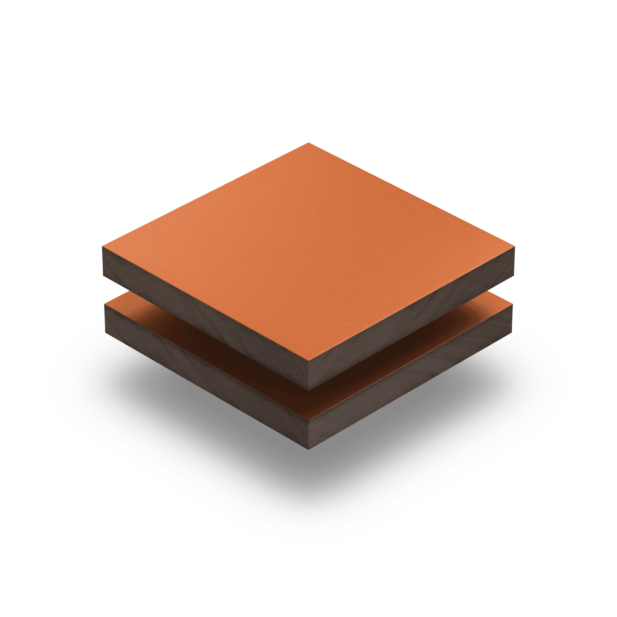 HPL structuré orange de securite 6 mm RAL 2010