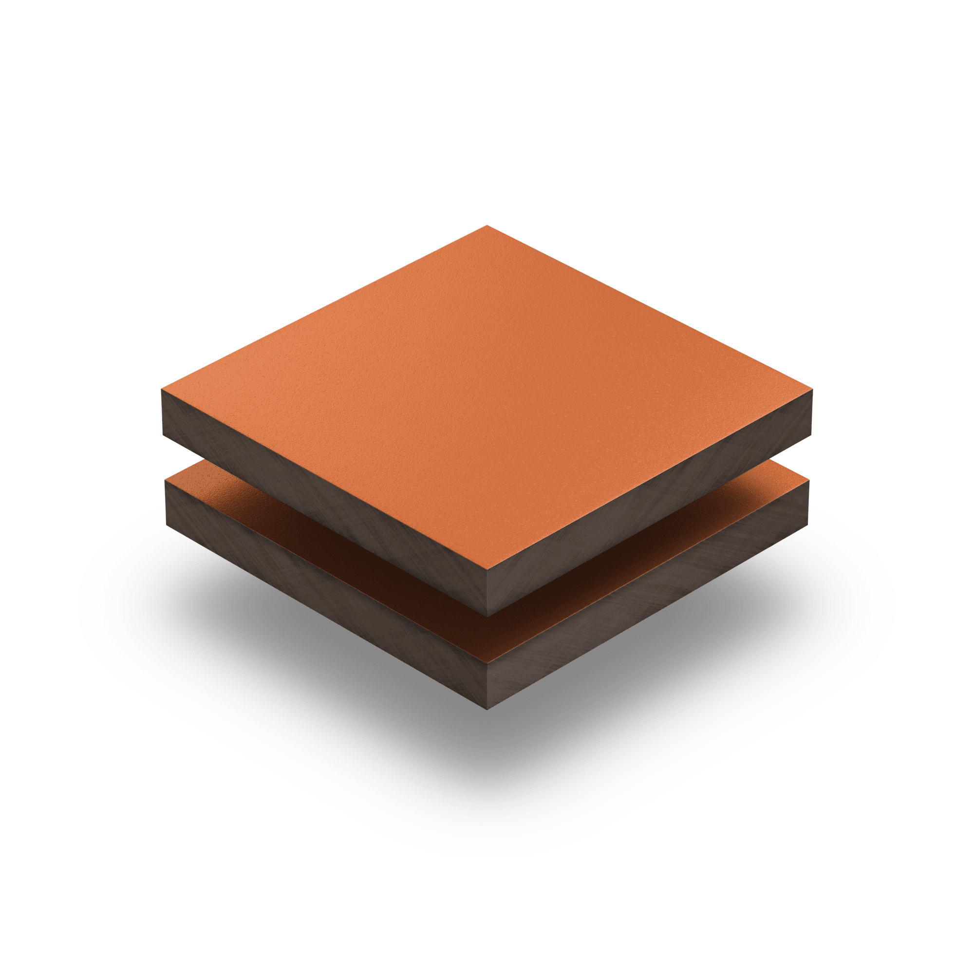HPL structuré orange de securite 6 mm RAL 2010