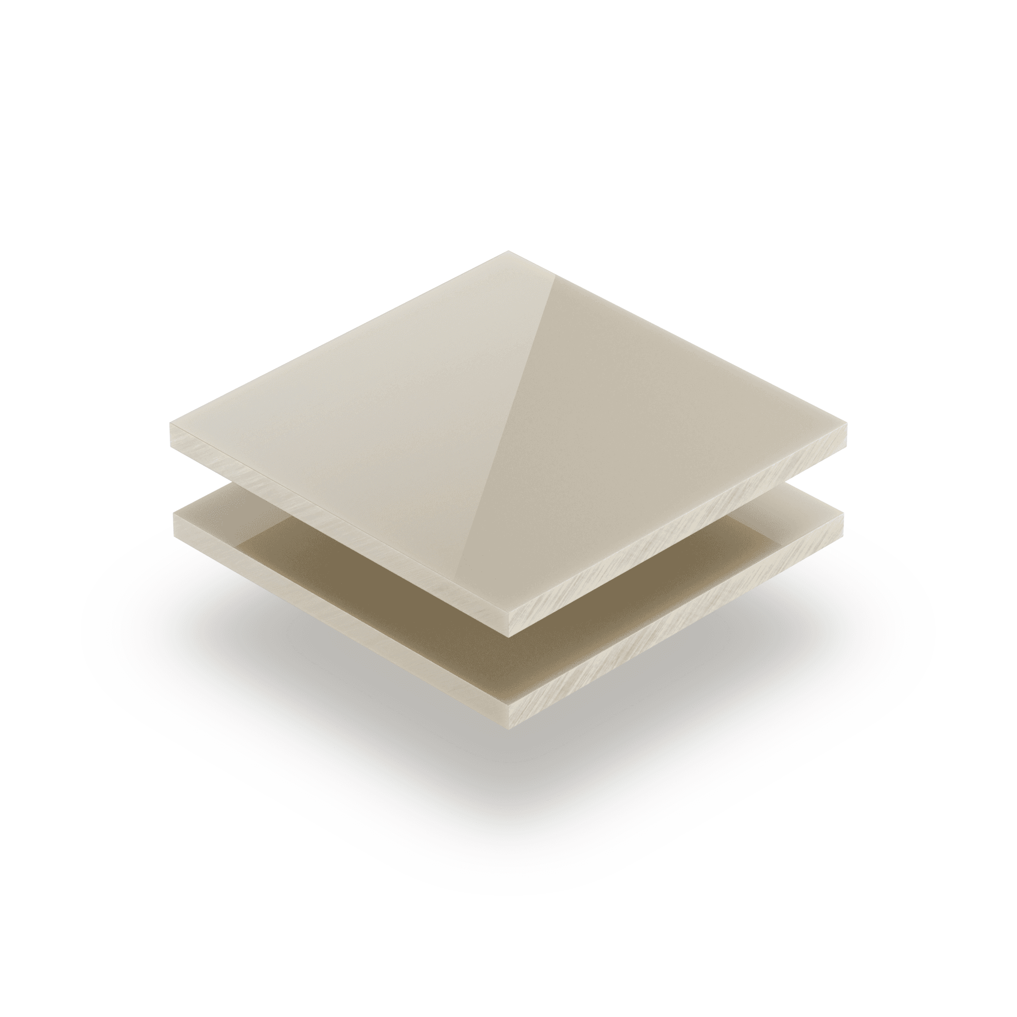 Plaque Plexiglass blanc creme satine brille