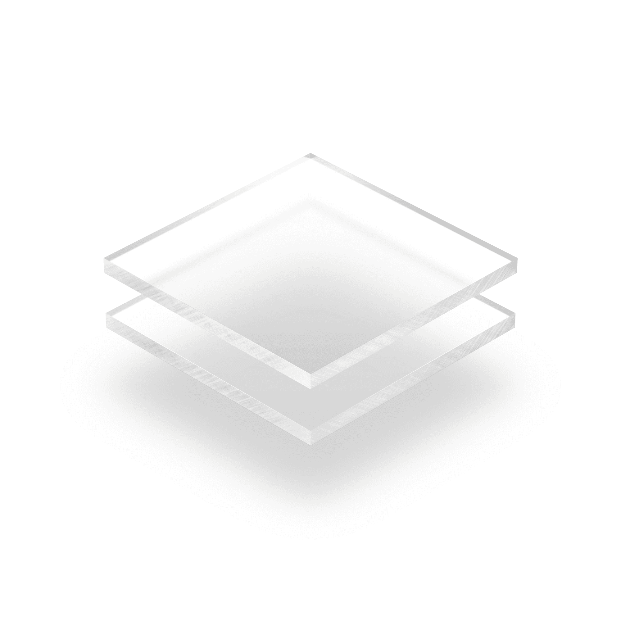 Plaque Plexiglass givre transparent