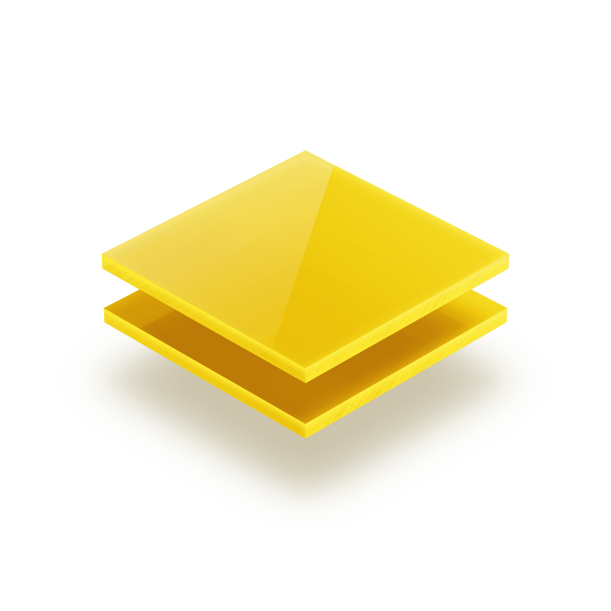 Plaque Plexiglass jaune opaque