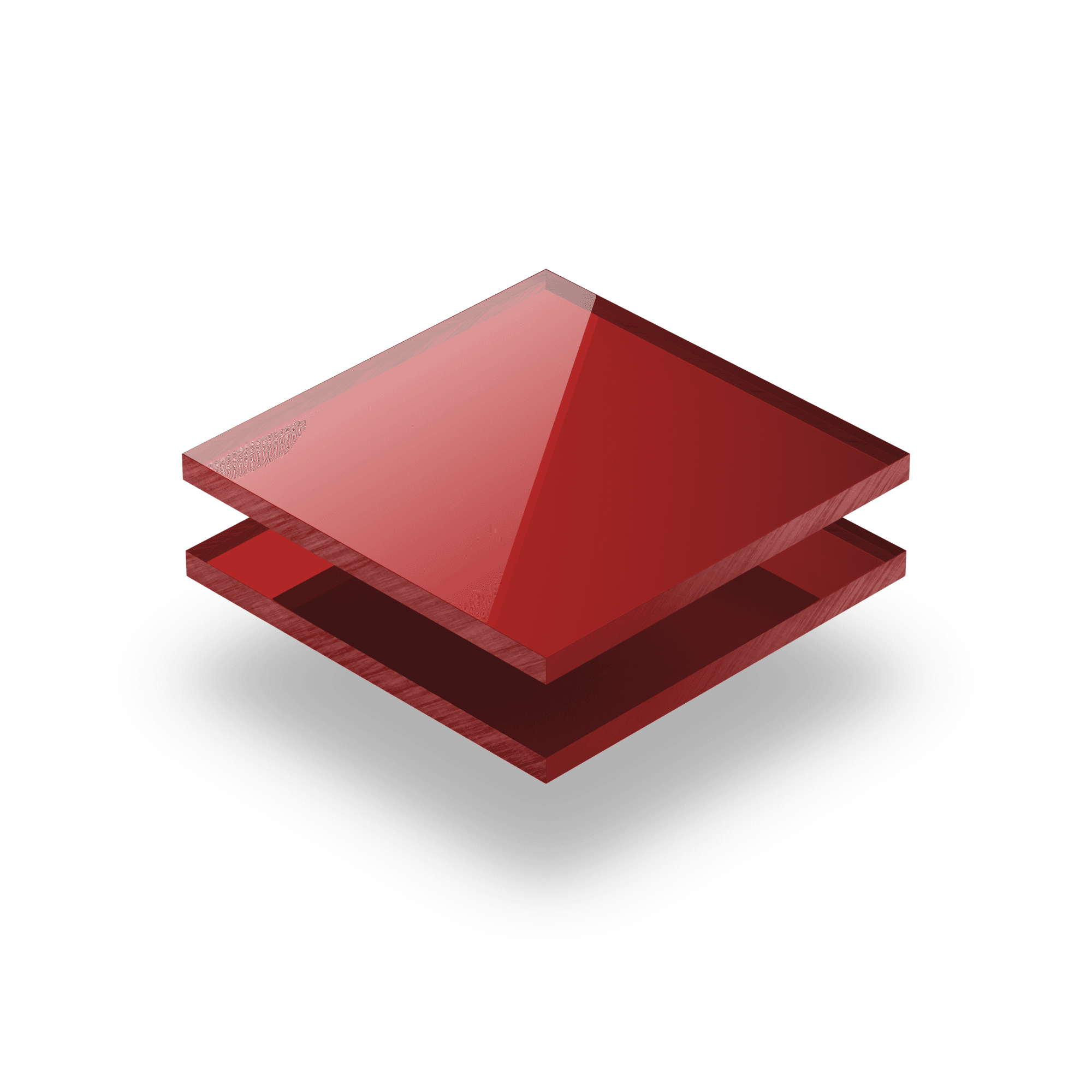 Plaque Plexiglass reflechissant rouge