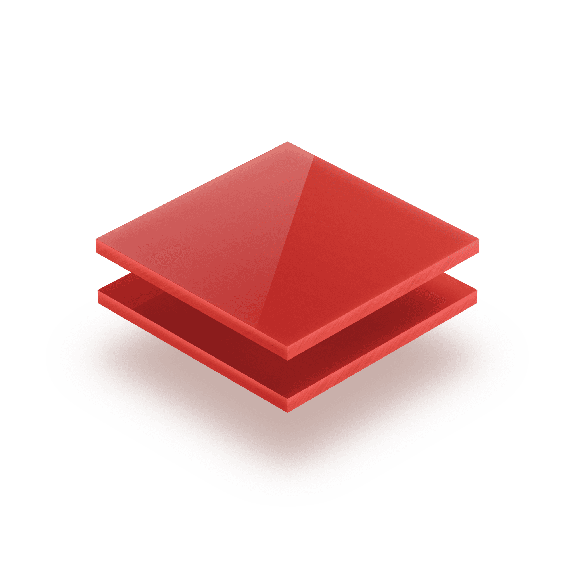 Plaque Plexiglass rouge opaque