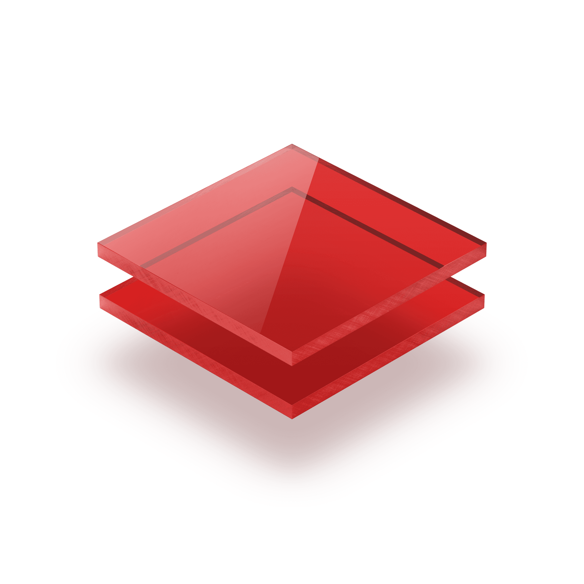 Plaque Plexiglass teinte rouge