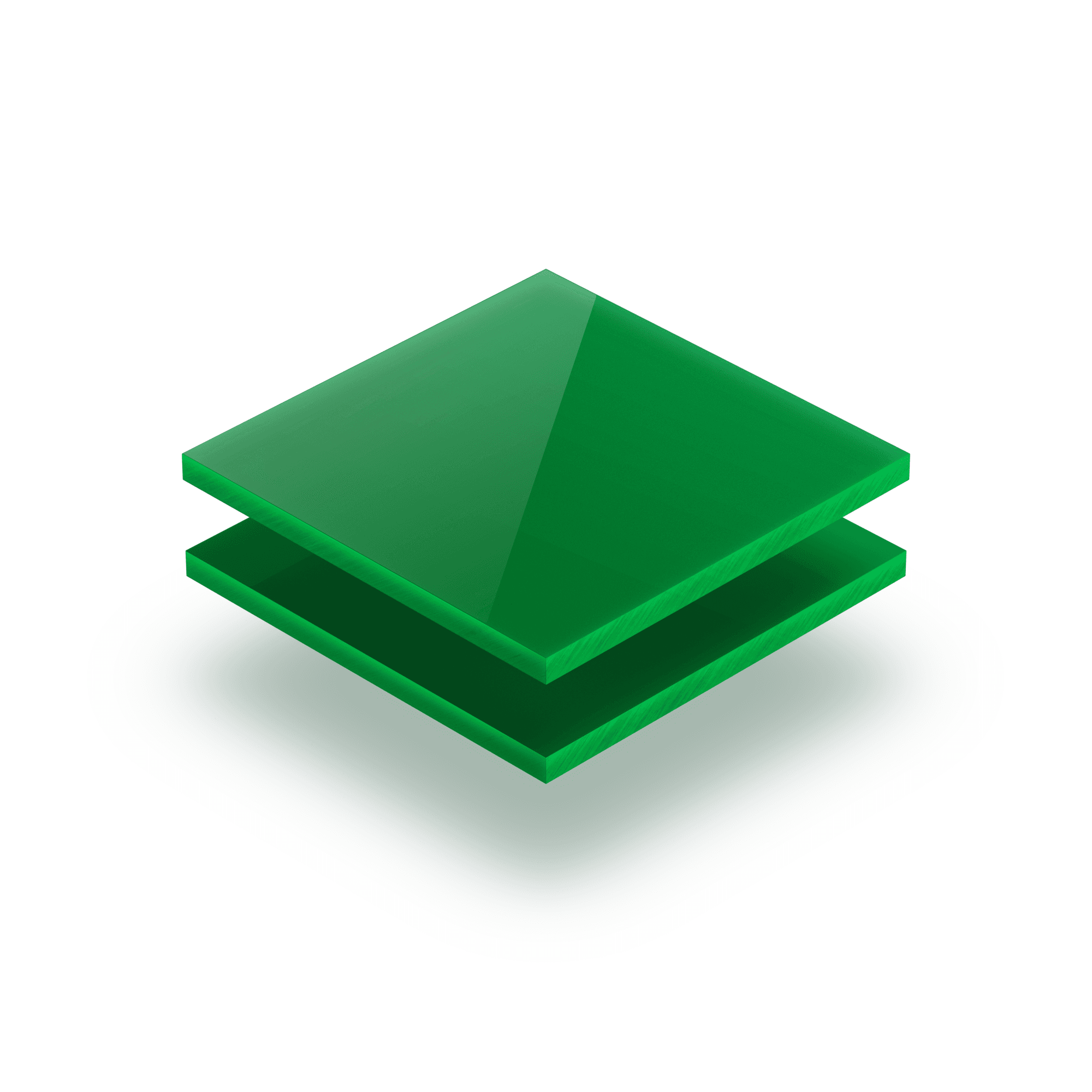 Plaque Plexiglass vert opaque