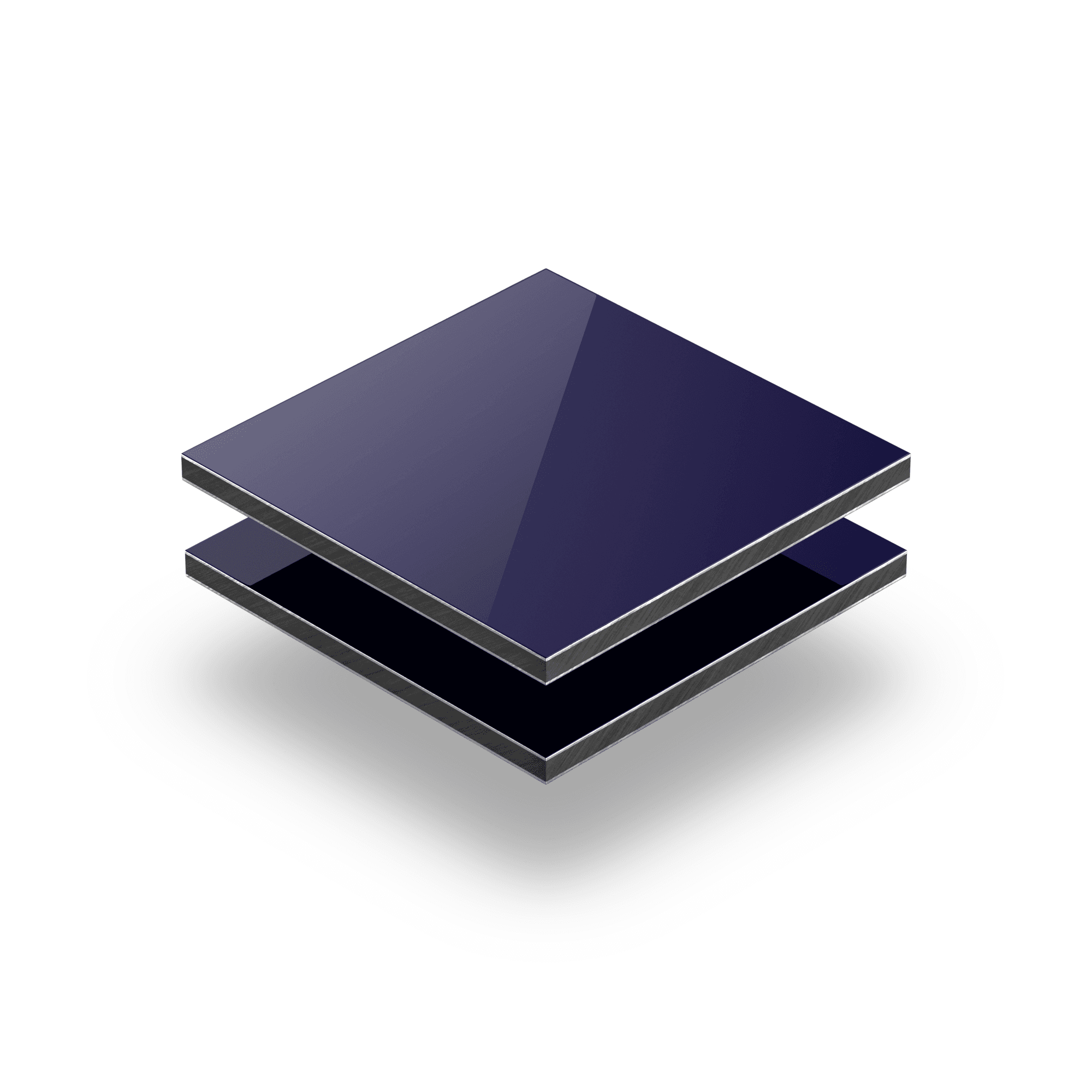 Plaque alupanel bleu fonce