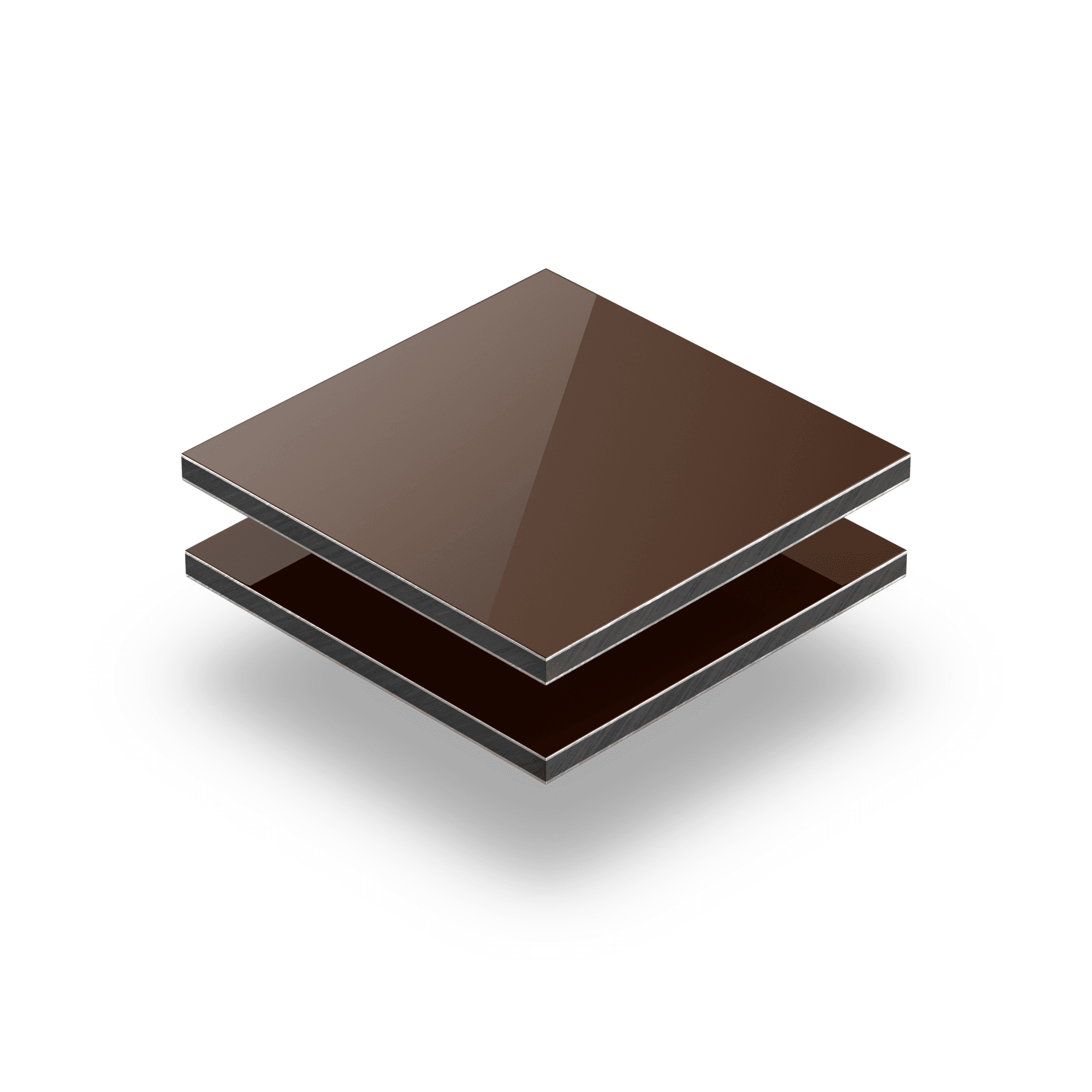 Plaque alupanel brun