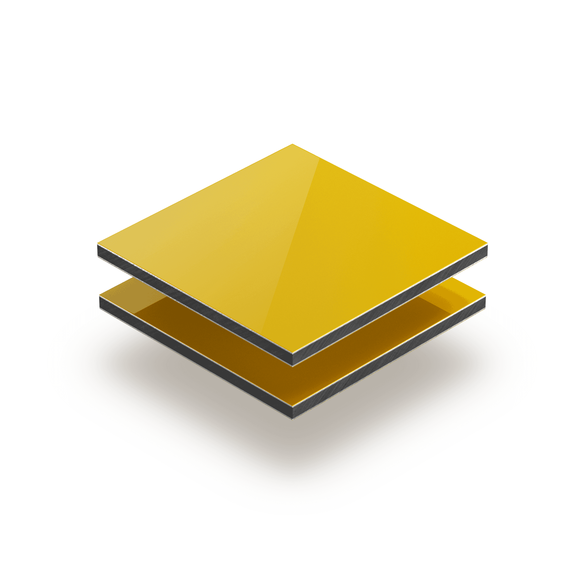 Plaque alupanel jaune