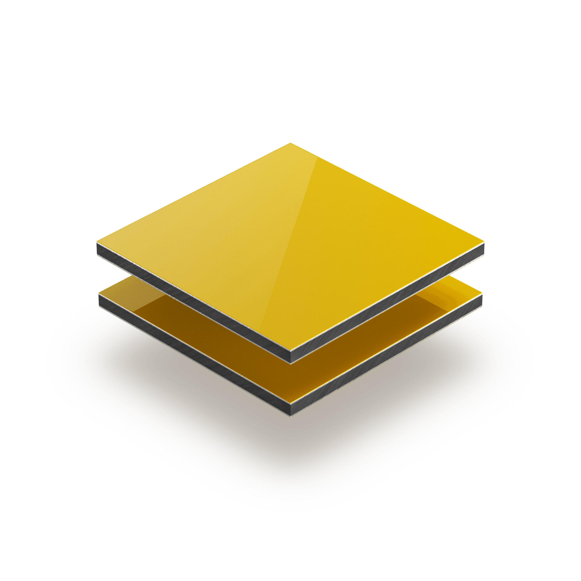 Plaque alupanel jaune