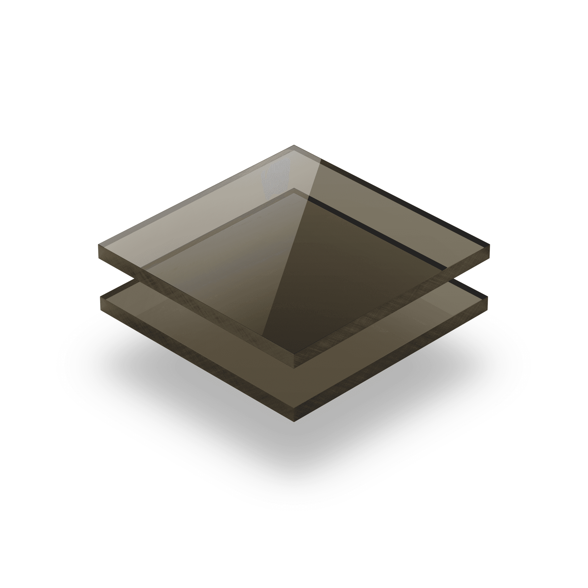 Plaque polycarbonate brun teinte