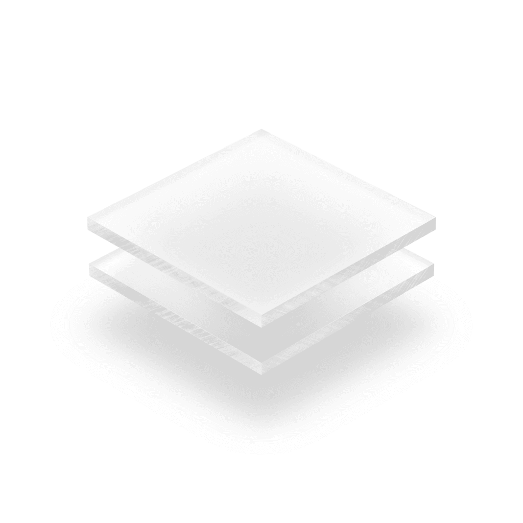 Plexiglass givré blanc opale