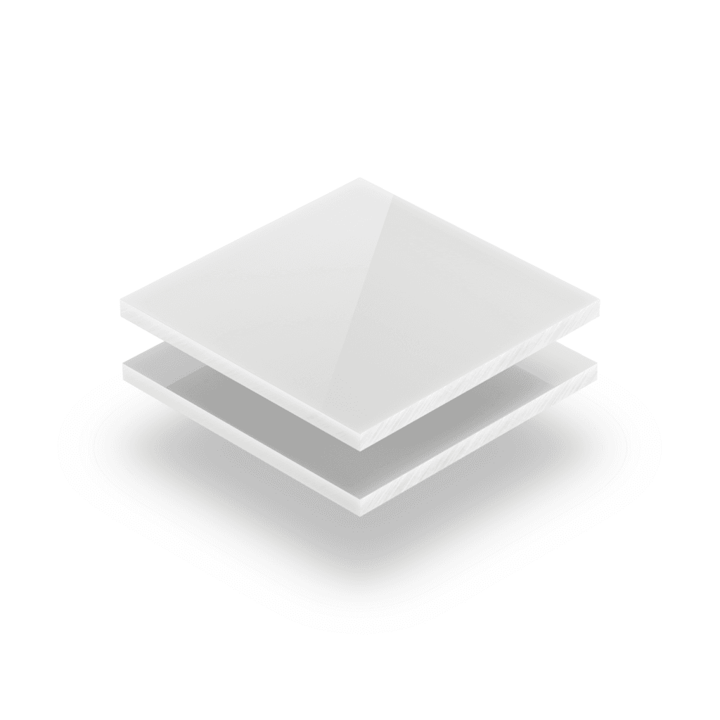 Plexiglass sanitaire blanc 4mm moulé