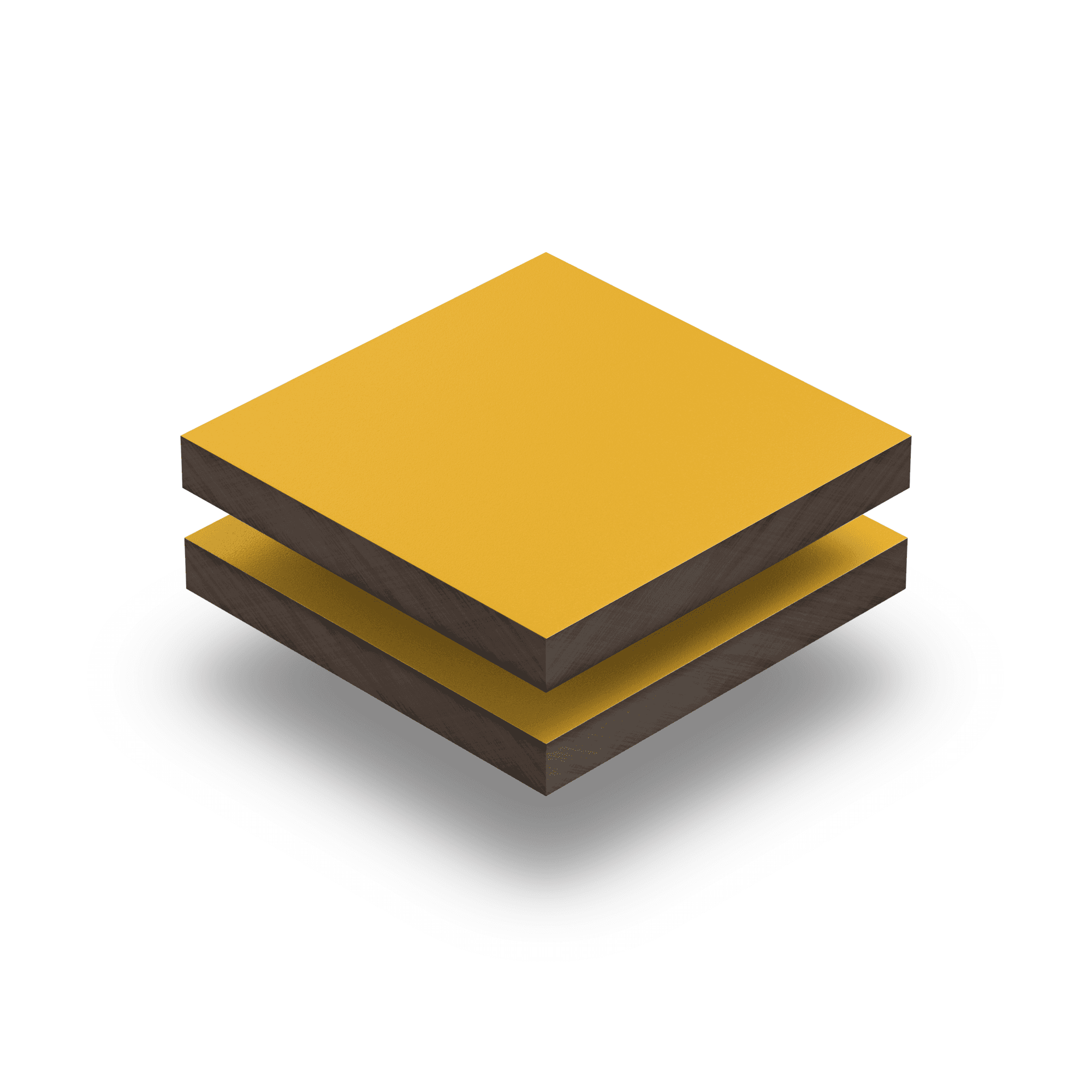 HPL jaune 6mm structuré RAL 1003