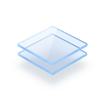 Plexiglass fluorescent bleu