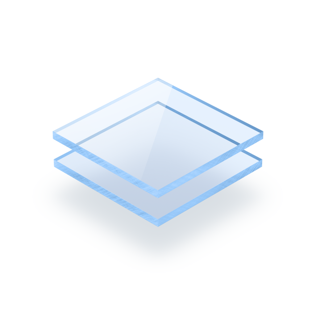 Plexiglass fluorescent bleu