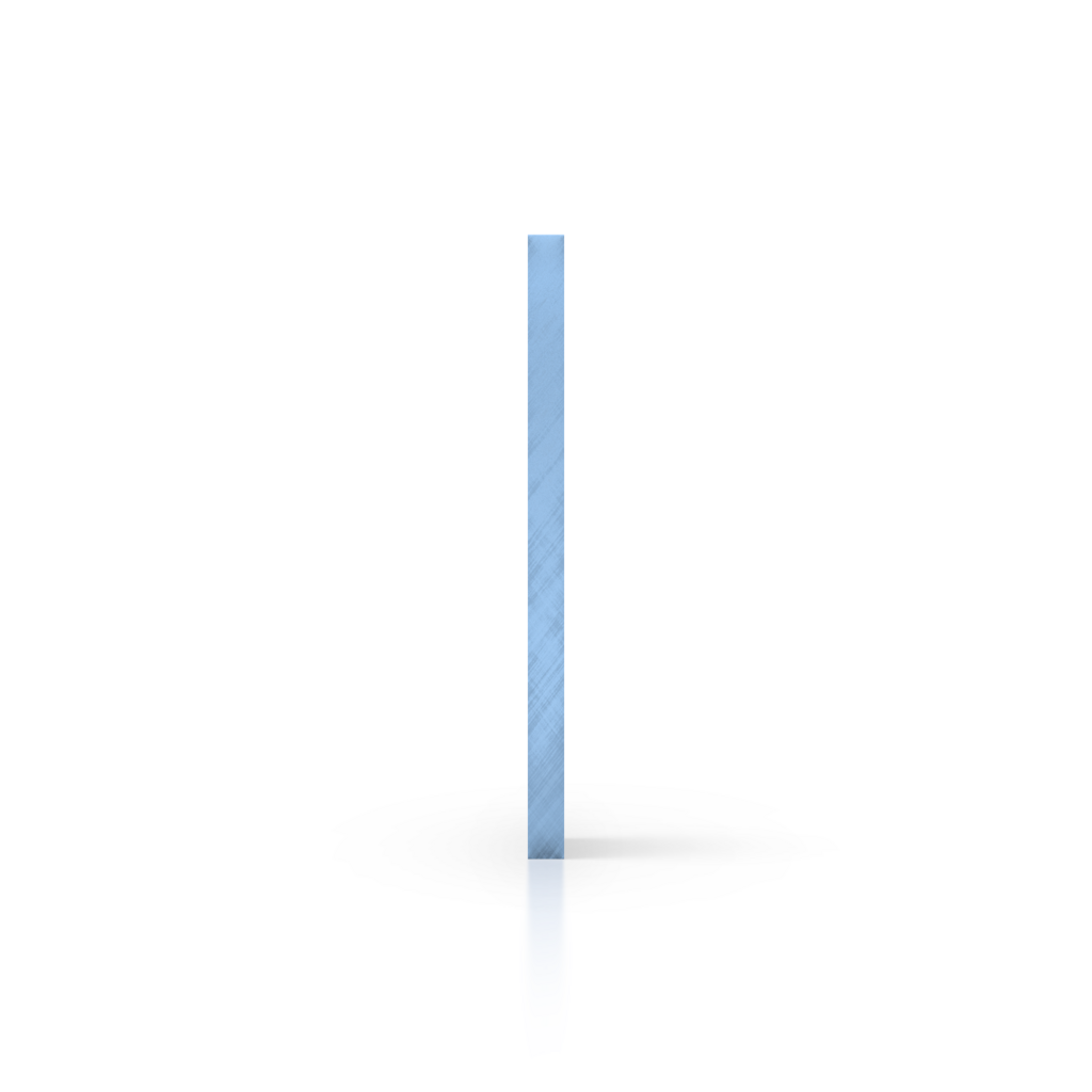 Plexiglass fluorescent bleu