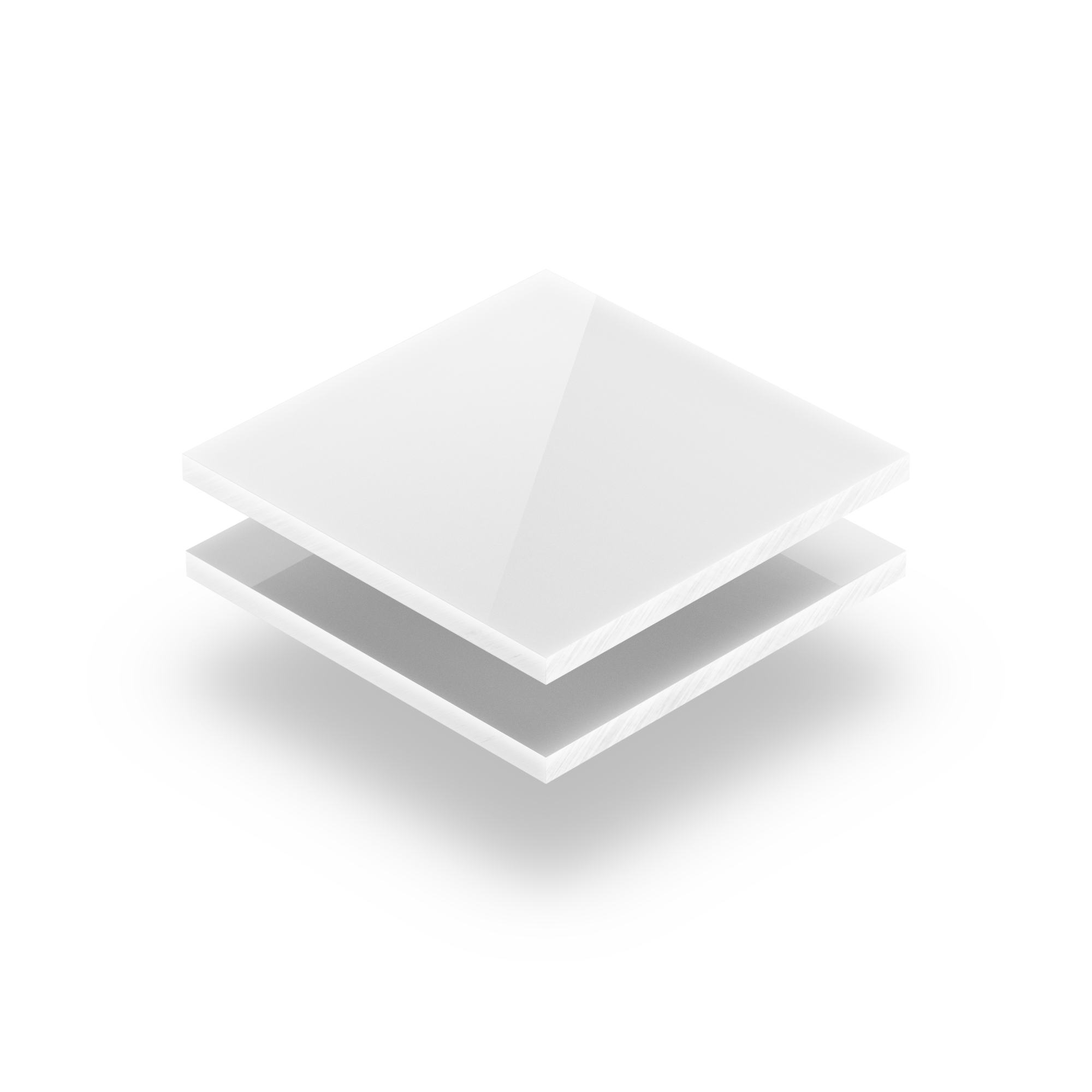 Plexiglass blanc opaque 8mm moulé