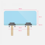 Ecran de bureau ou de table en plexiglass grand dimensions