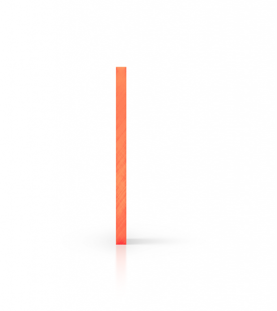 Cote plexiglass fluorescent orange