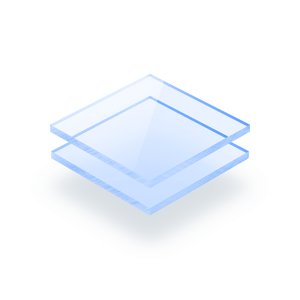 Plaque Plexiglass fluorescent bleu