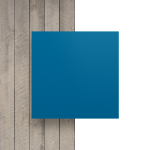Devant plaque de lettres en plexiglass bleu signalisation mat