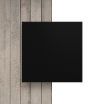 Devant plaque de lettres en plexiglass noir mat