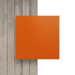 Devant plaque de lettres en plexiglass orange mat
