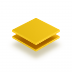 Plaque de lettres en plexiglass jaune signalisation mat