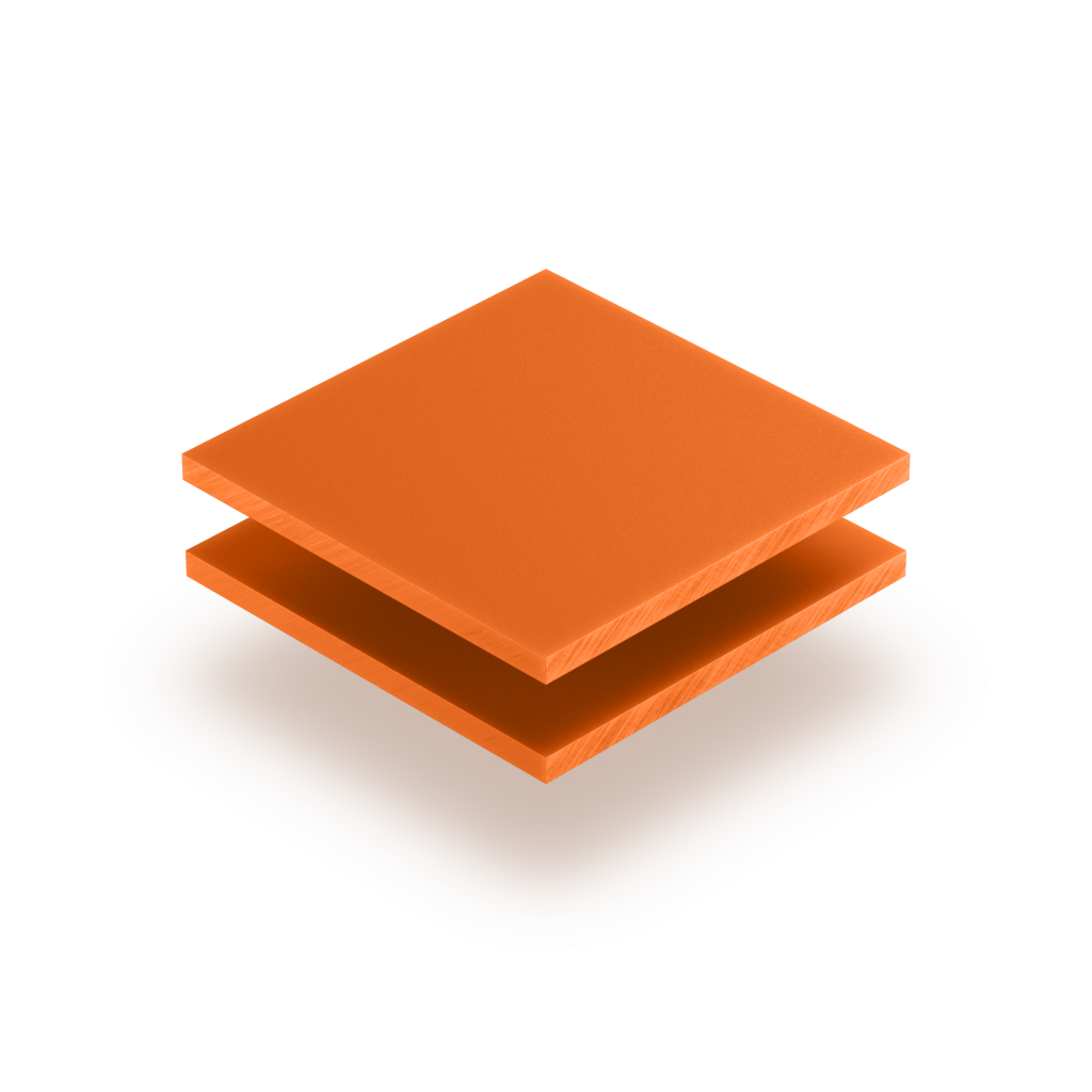 Plaque de lettres en plexiglass orange mat